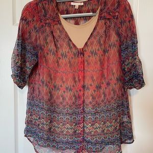 Skies Are Blue Sheer Women’s blouse size medium